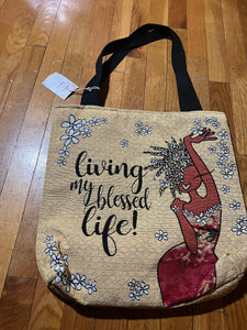 NEW!!! Living My Blessed Life Tote Bag