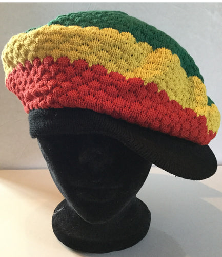 Black, Red, Yellow, Green Medium Dread Cap