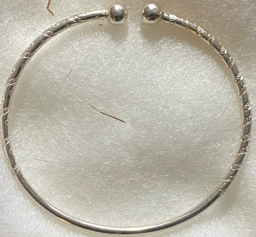 Infant Ball West Indian Sterling Silver Bangles