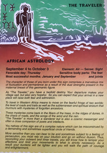 The   Traveler   African astrology Post Card