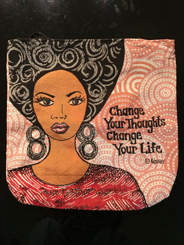 Change your thoughts change your life, Woven Tote Bag
