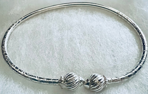 Light  Adult Swirl West Indian Sterling Silver Bangles