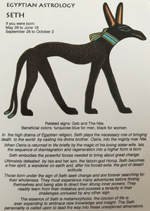 SETH  Astrology Postcard Egyptian