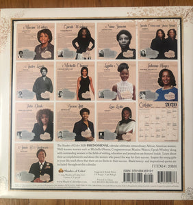 Phenomenal African American Women 2020 Wall Calendar