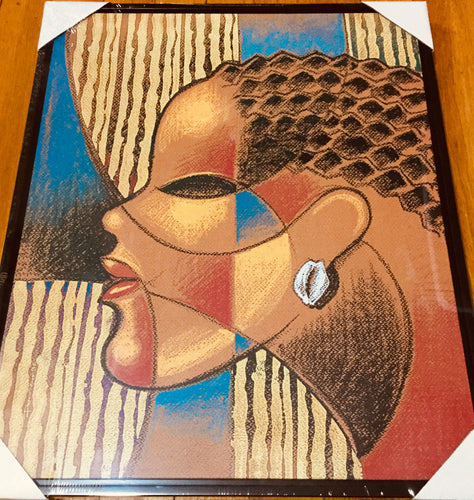 Composite Of A Woman Framed Canvas Art
