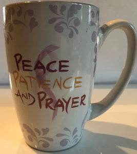 Peace, Patience & Prayer Latte Mug
