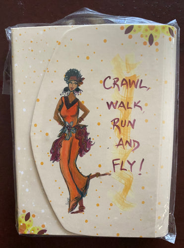 NEW!!! Crawl Walk Run And Fly! Note Pad Purse Pal