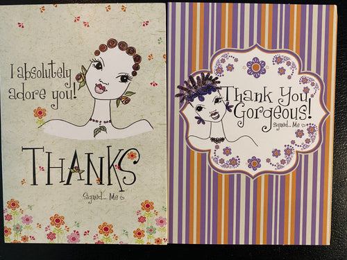NEW!!! Assorted Thank You Cards-By Kiwi McDowell