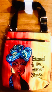 NEW!!! Blessed To Live Without Stress Travel Purse