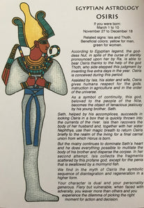 OSIRIS  Astrology  Egyptian Postcard
