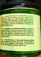 NEW!!! Hemp Seed Oil Rosemary Alpha Organics Hair Pomade