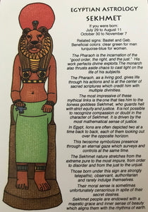 SEKHMET  Astrology  Egyptian Postcard