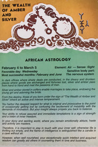 The Wealth of  Amber & Silver      African astrology Post Card