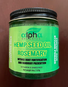 NEW!!! Hemp Seed Oil Rosemary Alpha Organics Hair Pomade