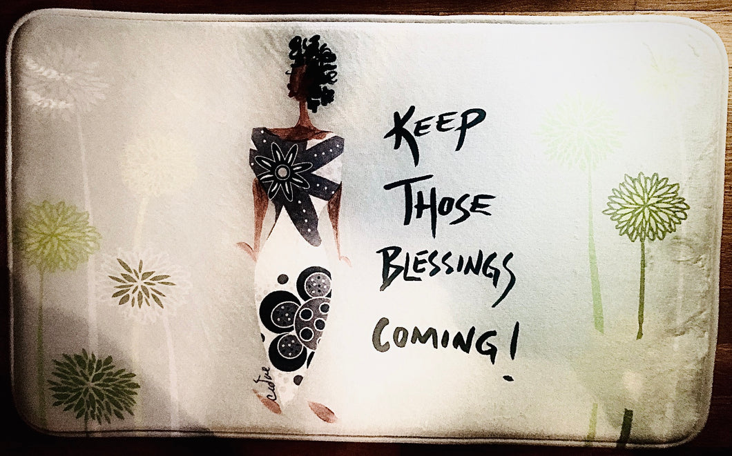 NEW!!! Keep Those Blessings Coming Memory Foam Bath Mat