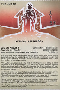 The   Judge     African astrology Post Card