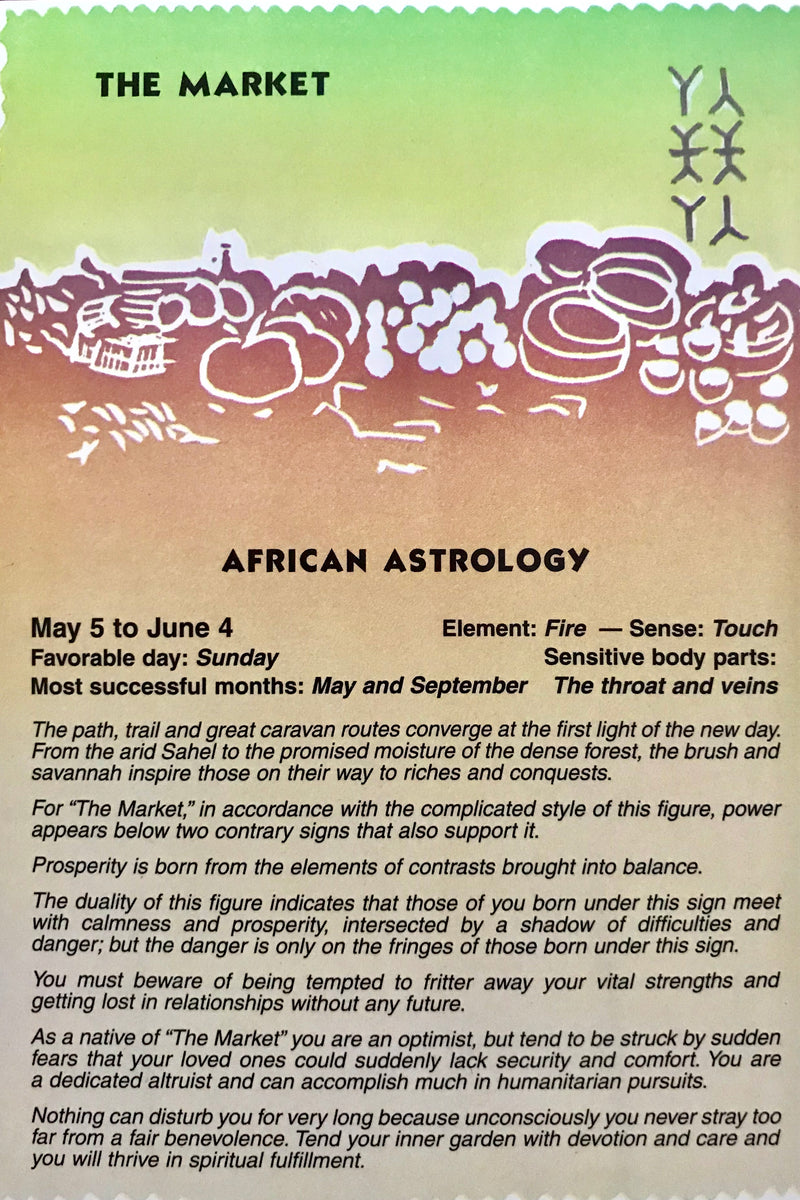 The MARKET African astrology Post Card