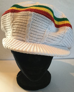 White With Red, Yellow, Green Medium Dread Cap