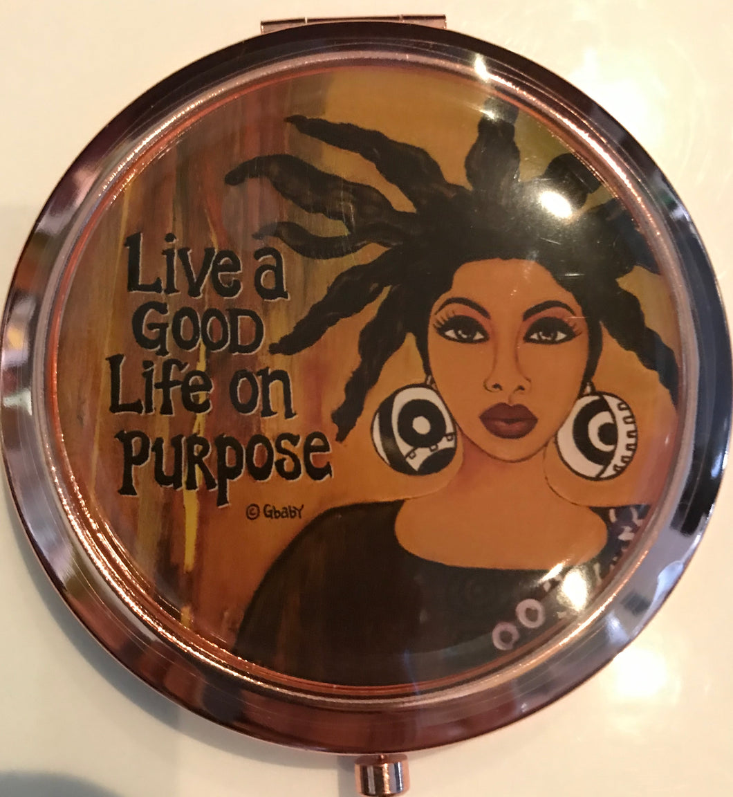 Live A Good Life On Purpose Cosmetic Mirror