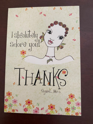 NEW!!! Thank You Card I Absolutely Adore You & Thank You Gorgeous