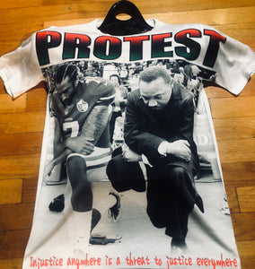 NEW!!! Protest Kaepernick and King Regular Cut Jer-zee T Shirt