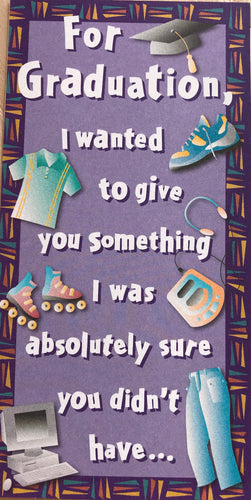 For graduation  Money card