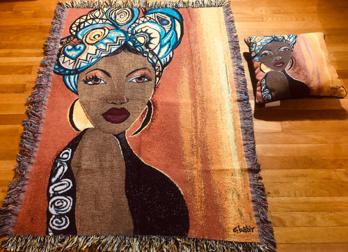 NEW!!!  Moroccan Throw And Pillow Set
