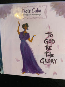 NEW!!! To God Be The Glory Note Cube