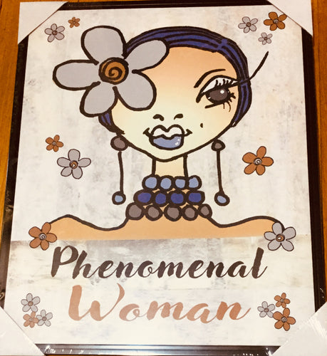 Phenomenal Woman Framed Canvas Art