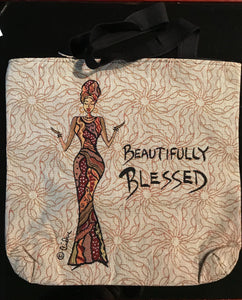 Beautifully blessed, Woven Tote Bage