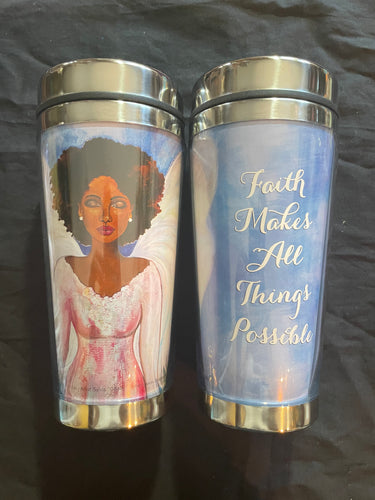 NEW!!! Faith Makes All Things Possible Travel Mug