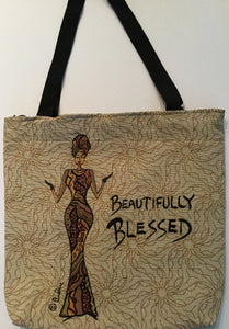 Beautifully Blessed Woven Tote Bag