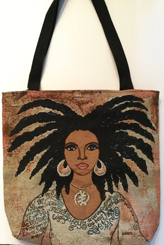 Nubian Queen  Woven Tote Bag