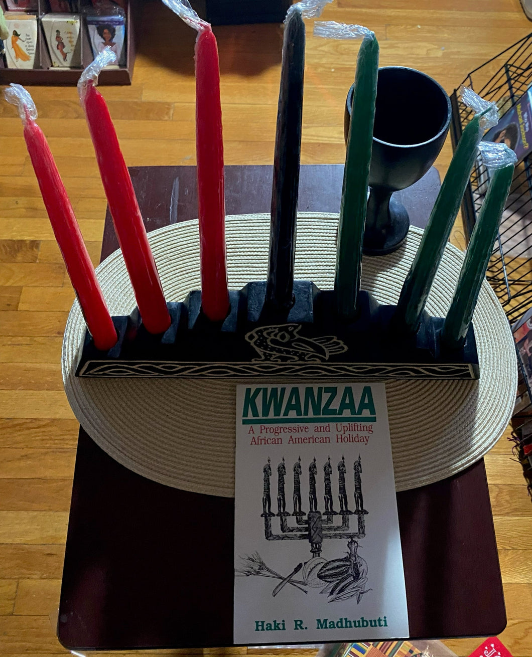 NEW!!! Kwanza Kit- Kinara, 7 Candles, Matt, & Unity Cup