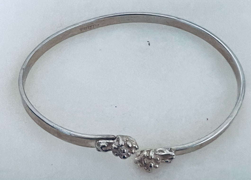 Child Grape-Flat West Indian Sterling Silver Bangle