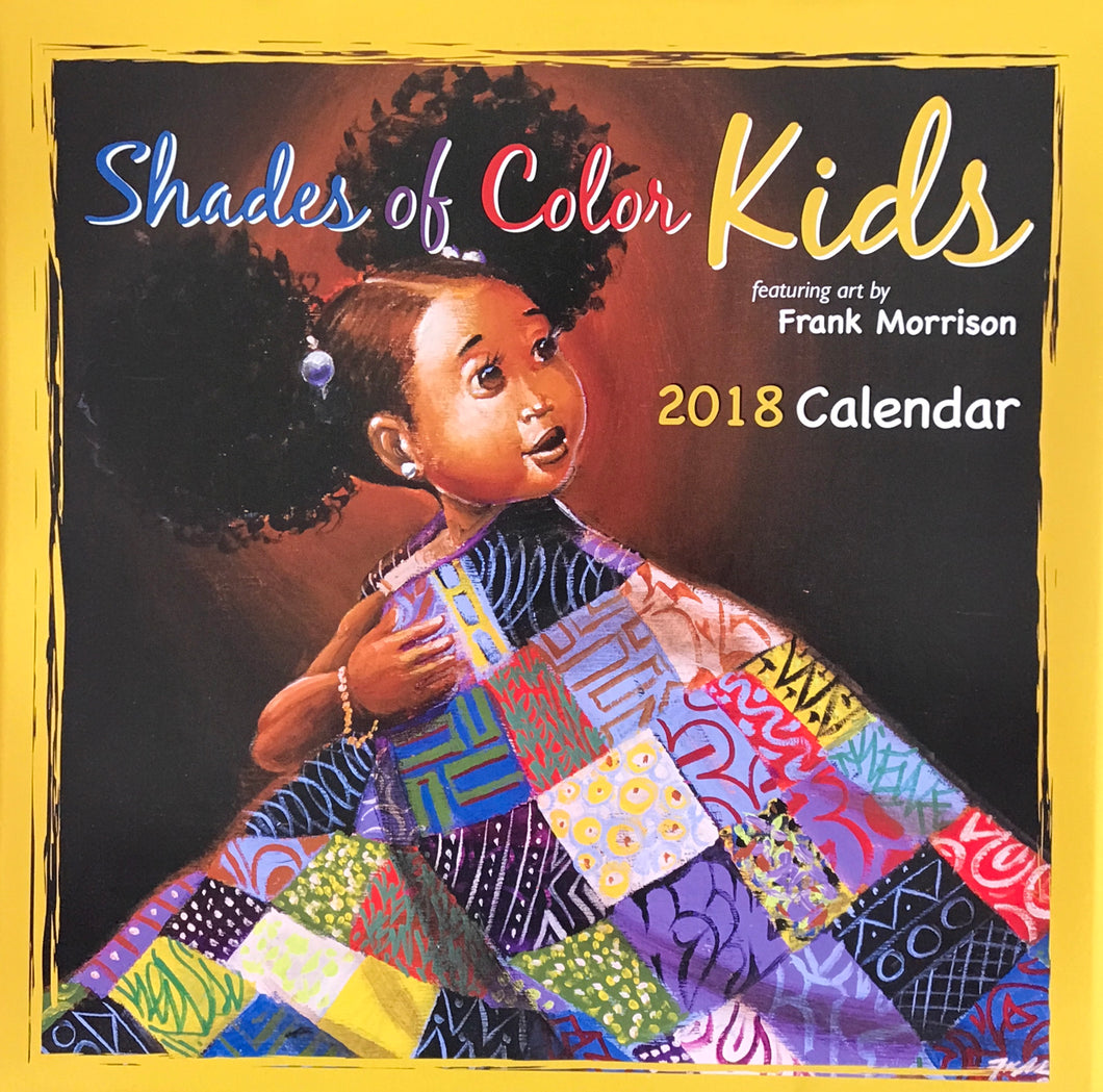 Shades of Color Kids Wall Calendar 2018