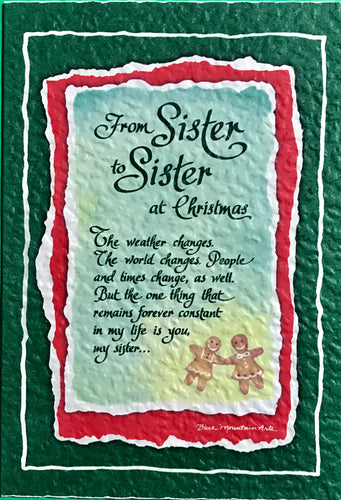 From Sister to Sister at Christmas