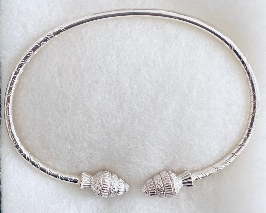 Adult Medium BeeHive West Indian Sterling Silver Bangles